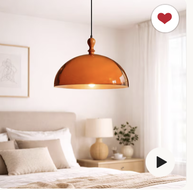 Suspension verre ambre haut